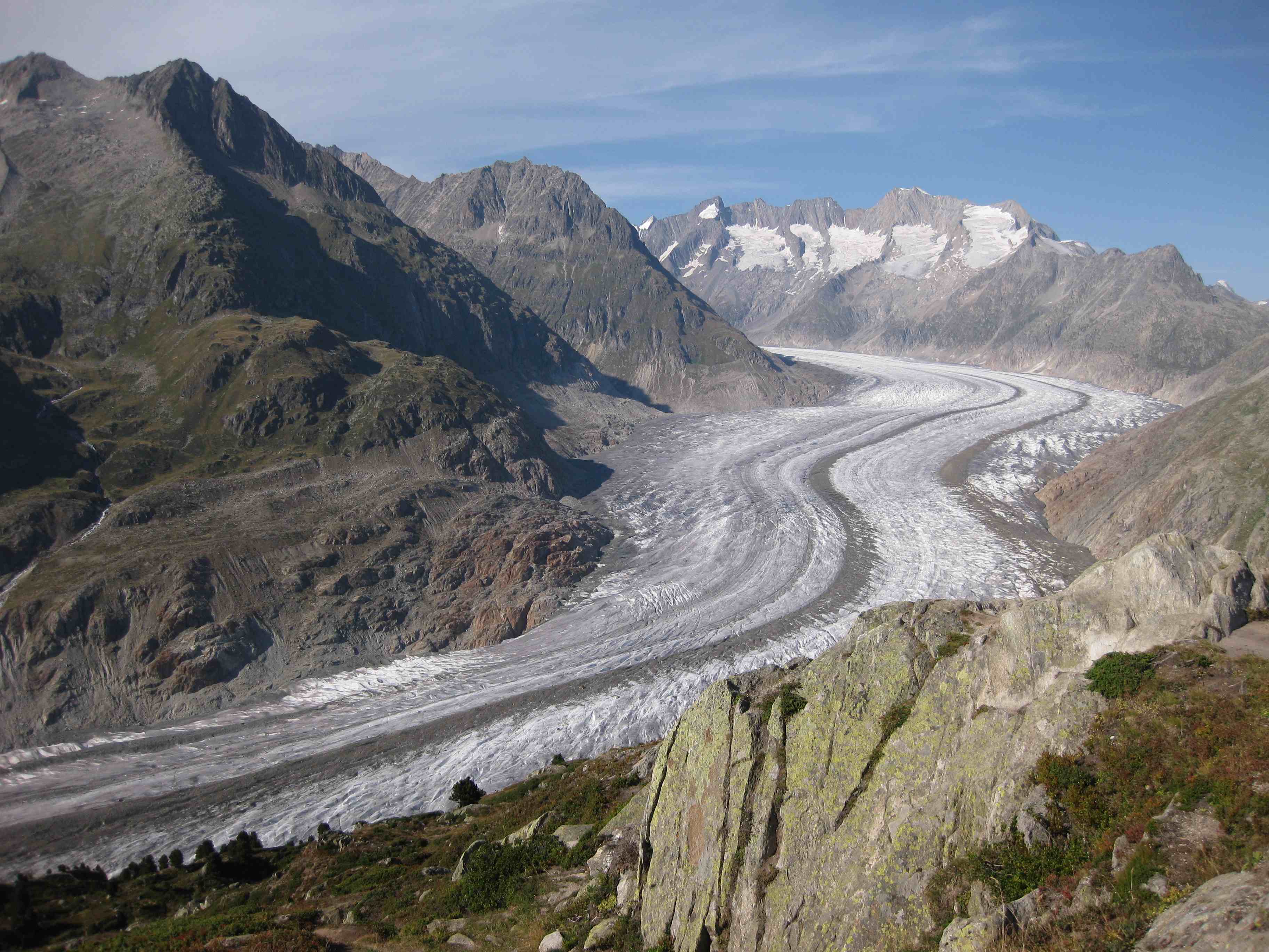 Aletsch glacier in Switzerland