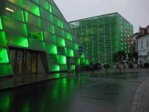 LED-Fassade des Ars Electronica Center