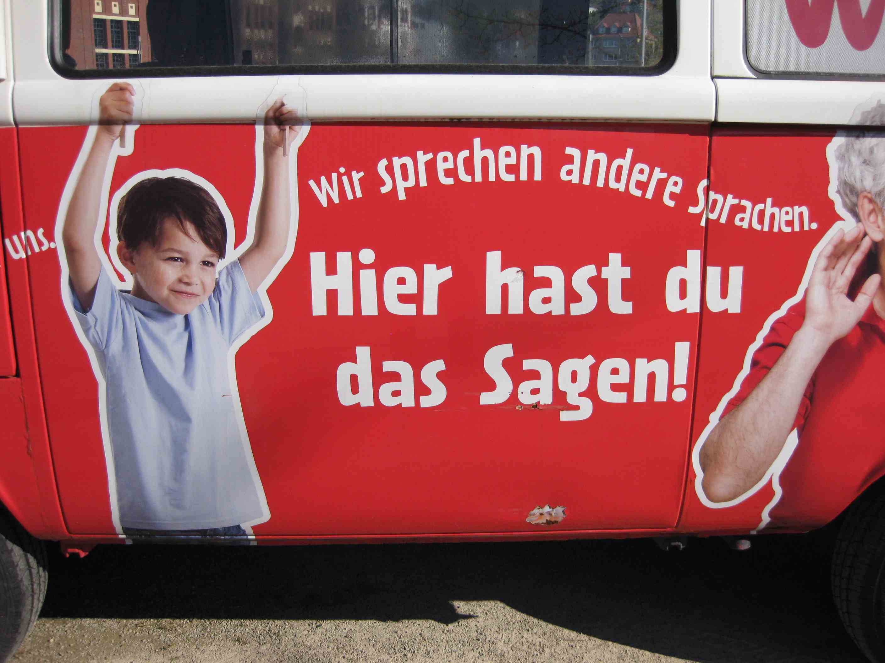 Werbung für das "Wortreich" in Bad Hersfeld