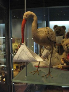 Storch im Spielzeugmuseum Basel