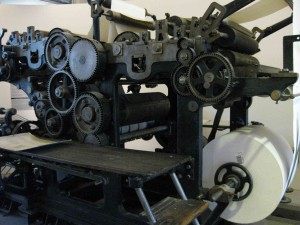 Druckmaschine im Hamburger Museum der Arbeit