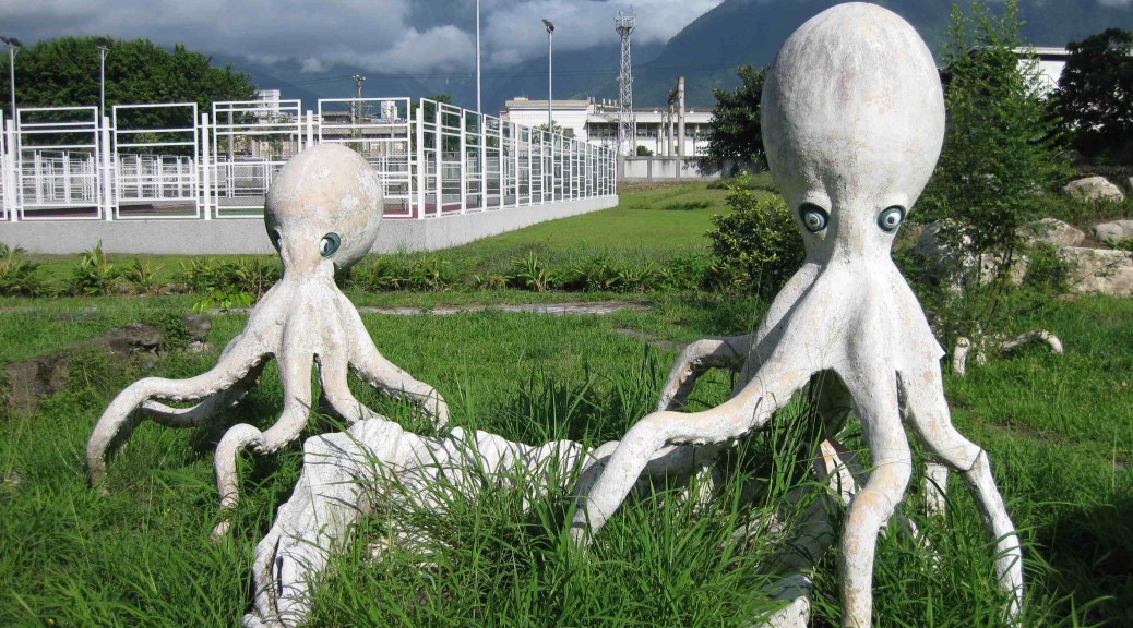 Concrete octopuses in Hualian, Taiwan