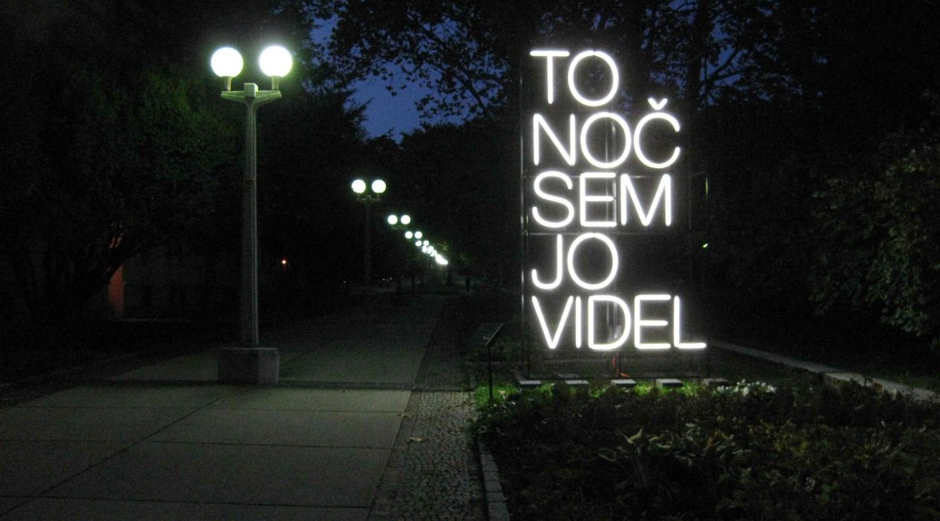 Art installation in Maribor: "To noč sem jo videl"