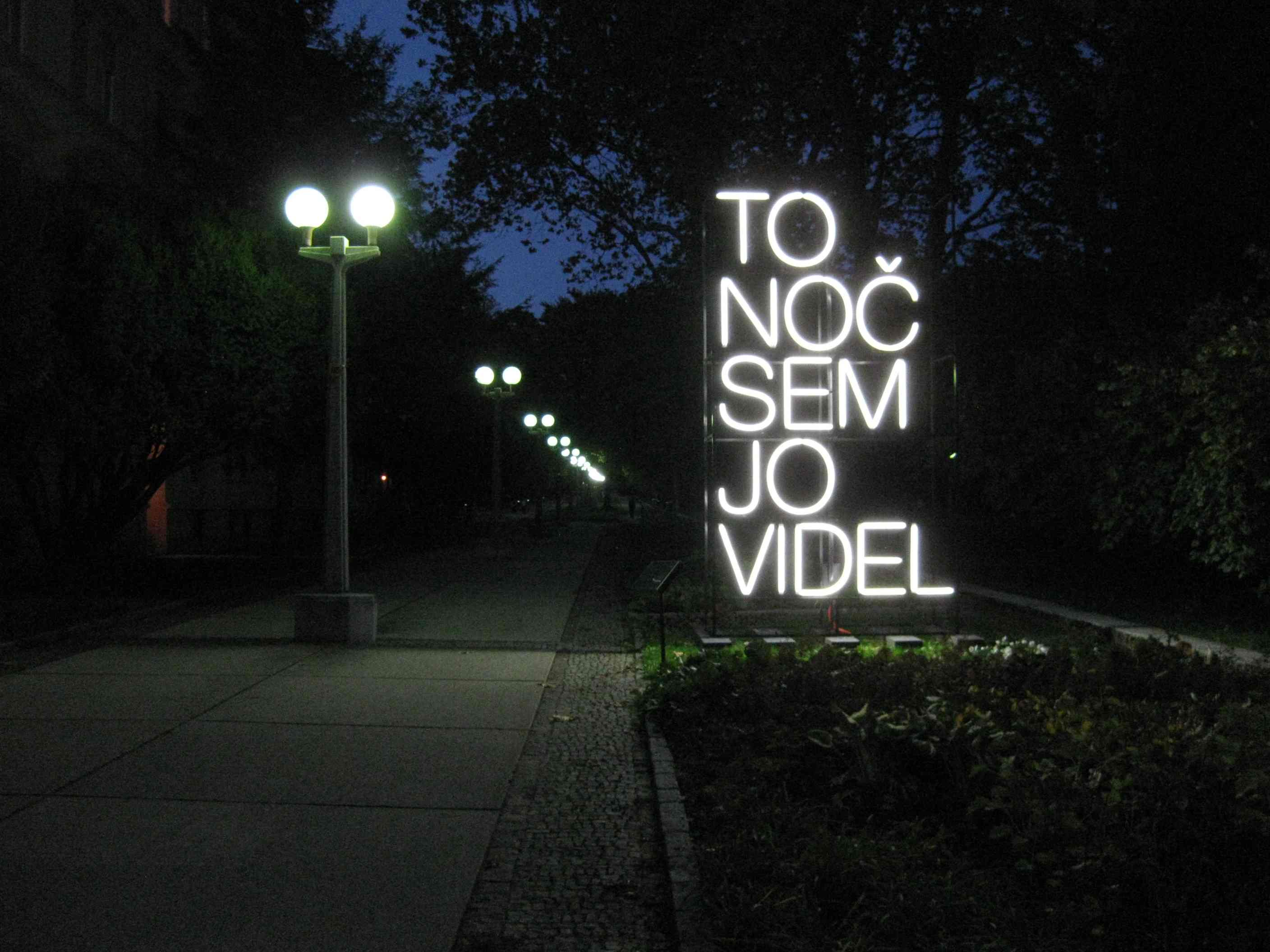 Art installation in Maribor: "To noč sem jo videl"