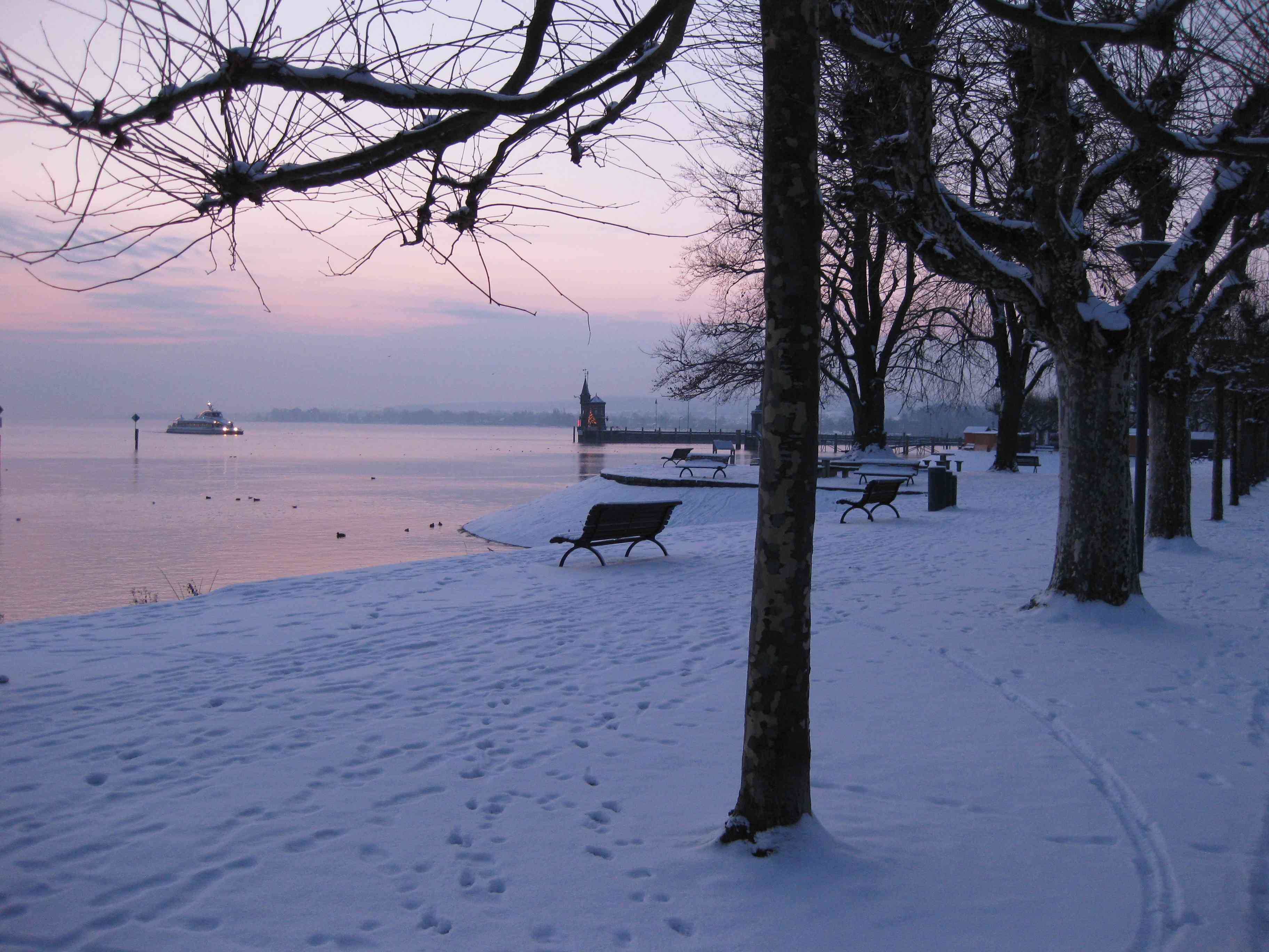 Winter im Konstanzer Hafen