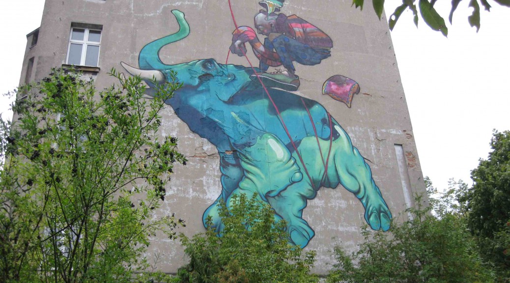 Wall art in Lodz, Poland