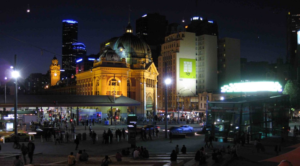 Light pollution: Melbourne's Flinders Street Station at night