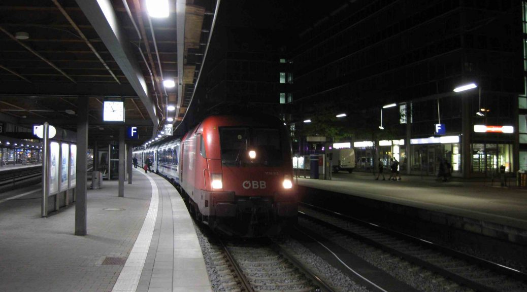 Nachtzug nach Budapest im Hauptbahnhof München