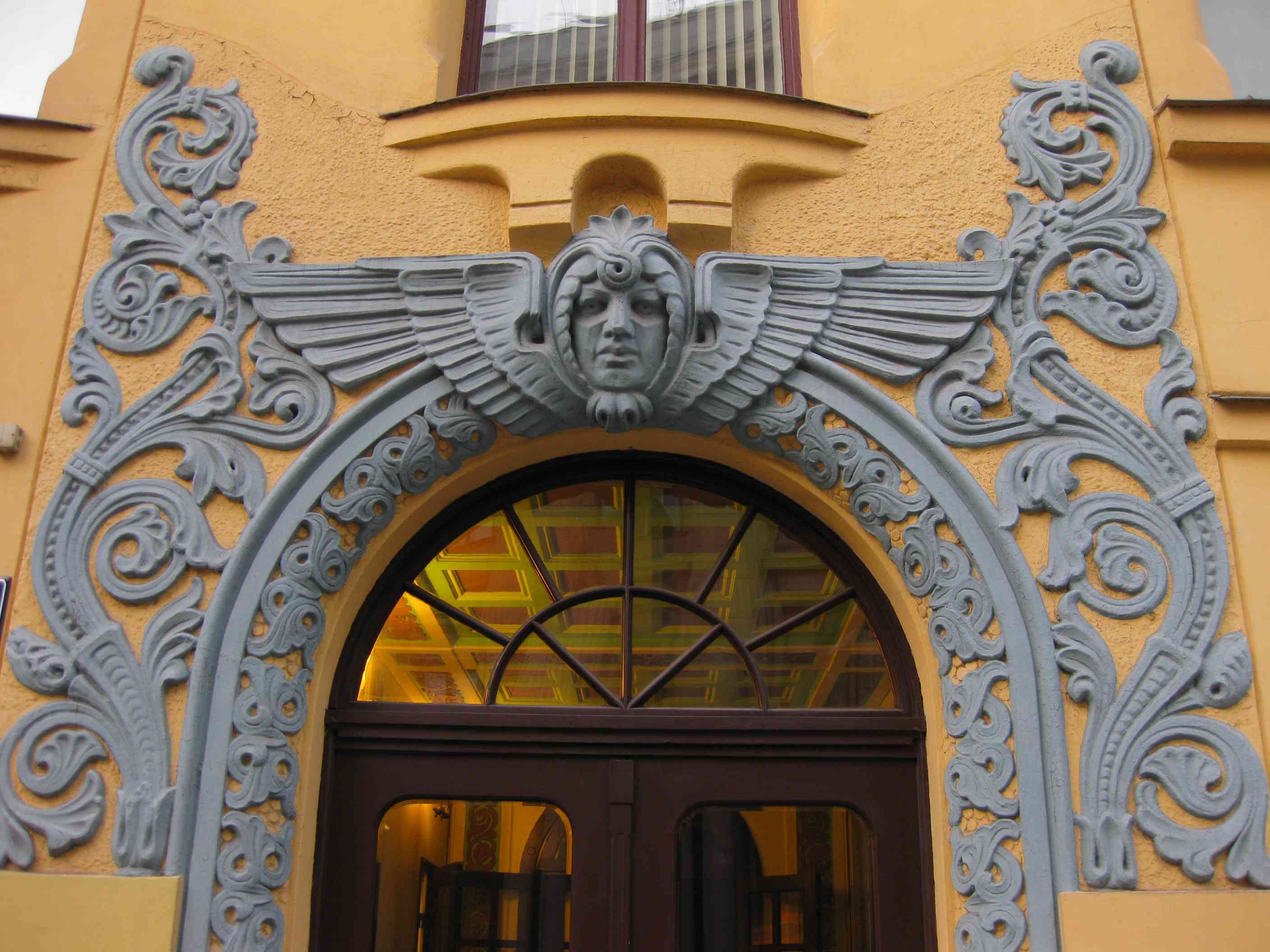 Art Nouveau doorway in Riga