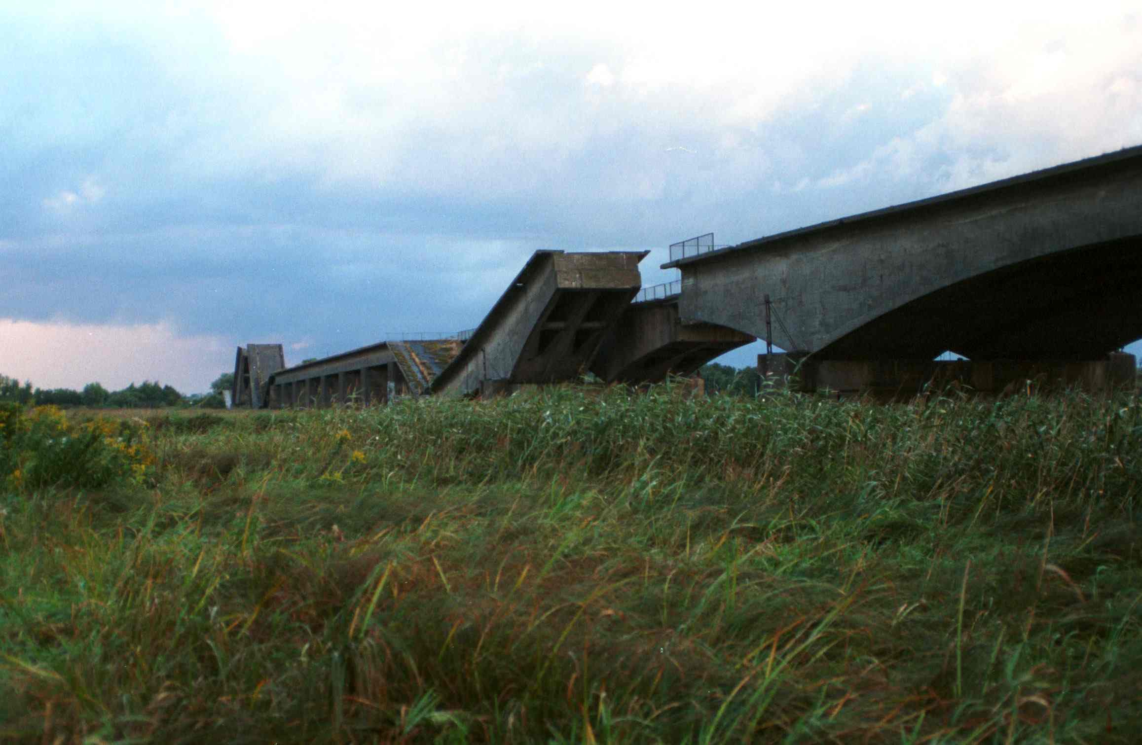 Ruins of Reichsautobahn near Kaliningrad, Russia