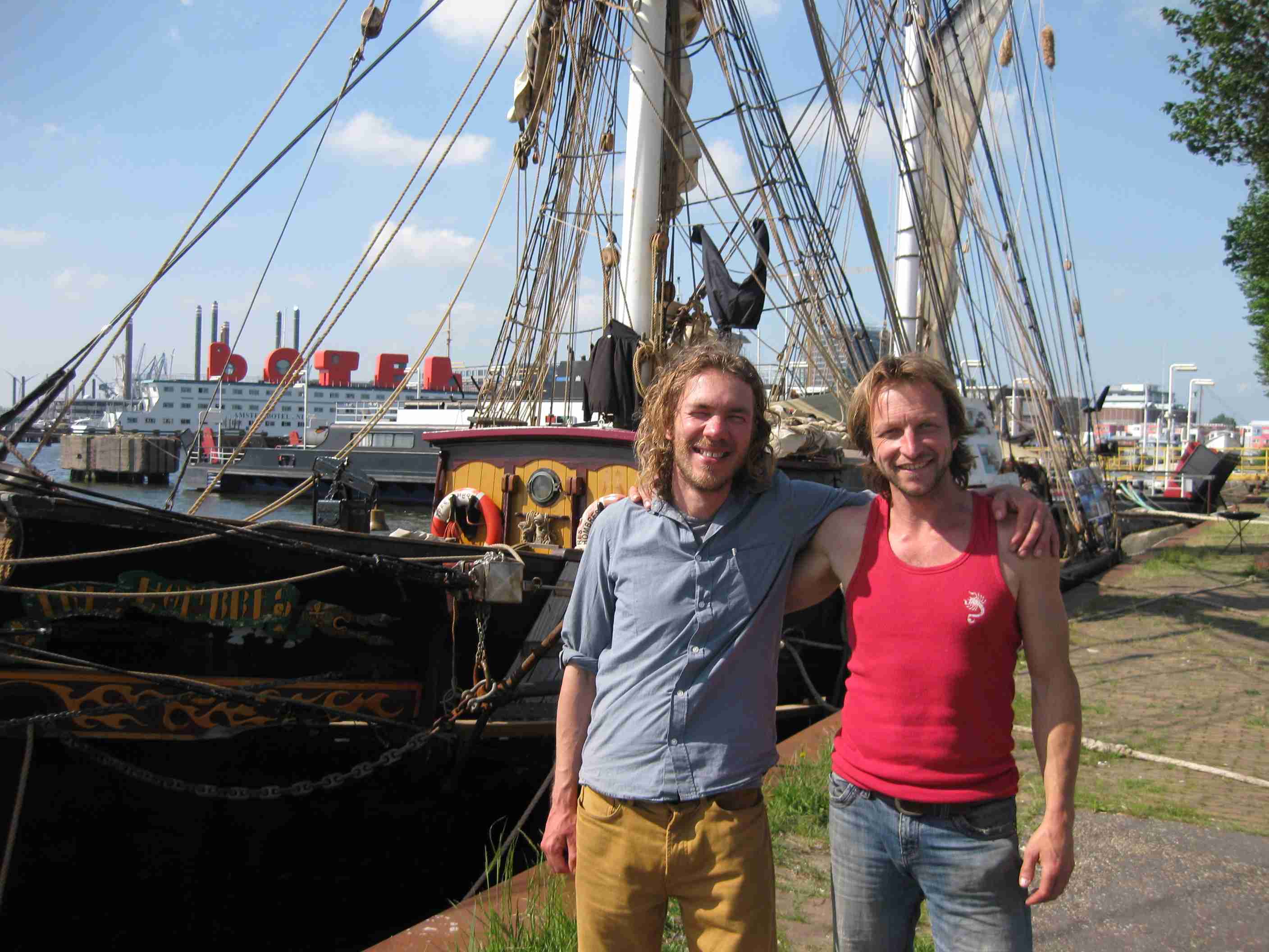 Zwei der drei Gründungskapitäne von Fairtransport: Jorne Langelaan und Andreas Lackner