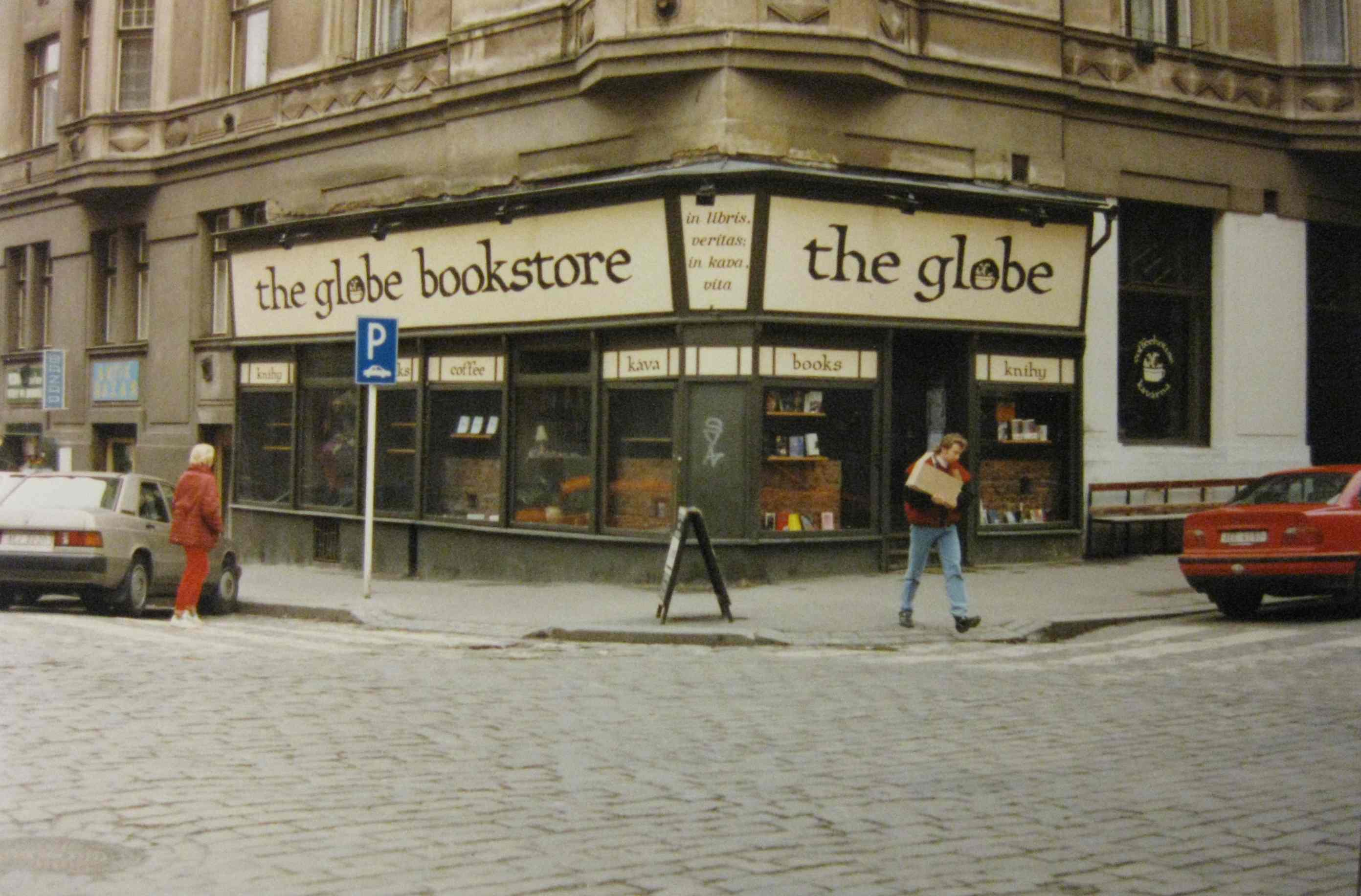 American book shop in Prague